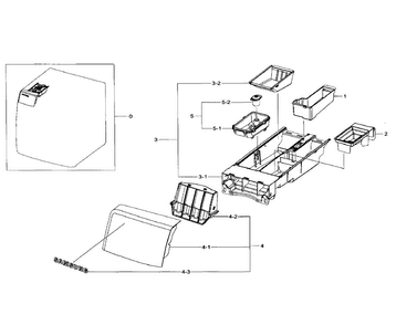 Drawer Asy Diagram and Parts List for WF393BTPARA A1-0000 Samsung Washer
