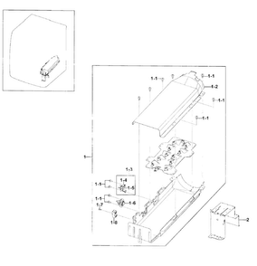 Heater Assy Diagram and Parts List for DV511AER XAA-0002 Samsung Dryer