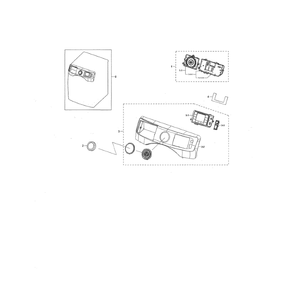 Control Panel Diagram and Parts List for WF45N5300AV US-00 Samsung Washer