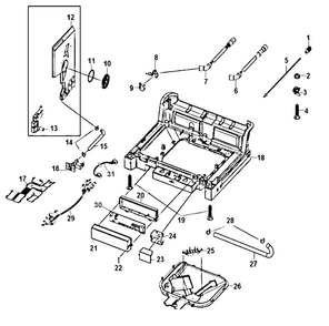 Base Assy Diagram and Parts List for DMT400RHW XAA Samsung Dishwasher