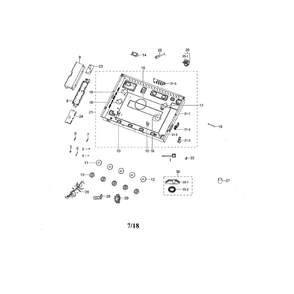 Module / Knobs Diagram and Parts List for NA36N6555TS AA-00 Samsung Cooktop