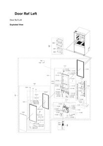 Part Location Diagram of DA82-03364N Samsung Packing Door Assembly (Outer/Left)
