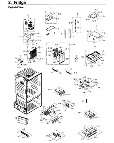 Part Location Diagram of DA61-10374A Samsung Pantry Case