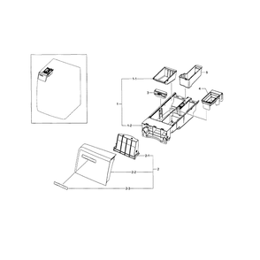 Drawer Diagram and Parts List for WF448AAP XAA-06 Samsung Washer