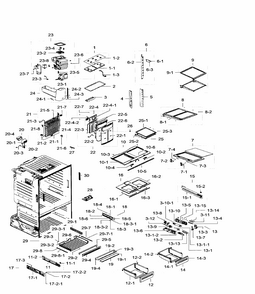 Fridge Diagram and Parts List for RF28HFEDBWW AA-0011 Samsung Refrigerator