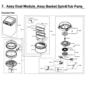 Part Location Diagram of DC97-20255A Samsung Filter Assembly