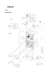 Cabinet Parts Diagram and Parts List for RF29A9771SR AA-00 Samsung Refrigerator