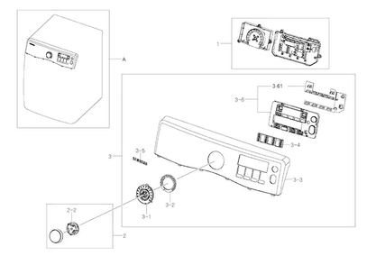 Part Location Diagram of DC97-17112A Samsung Control Panel Assembly