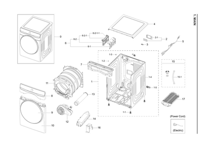 Part Location Diagram of DC94-11412A Samsung Assy pcb auto
