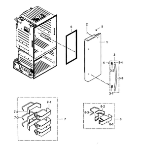 Right Door Diagram and Parts List for RF323TEDBWW AA-01 Samsung Refrigerator