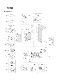 Refrigerator Parts Diagram and Parts List for RS22HDHPNWW AA-04 Samsung Refrigerator