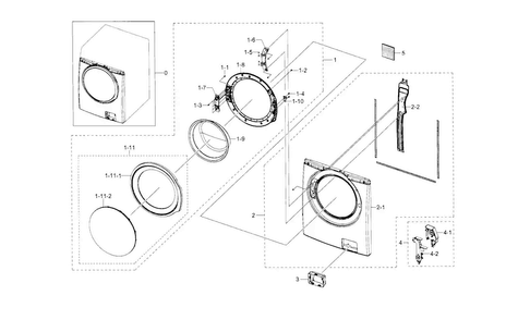 Part Location Diagram of DC97-16899A Samsung Door Switch Cover Assembly
