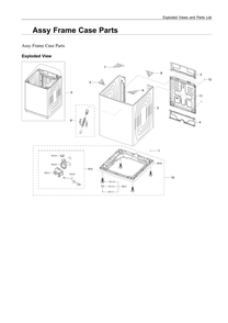 Part Location Diagram of DC61-04968A Samsung Frame corner-front right