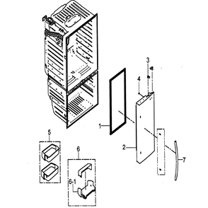 Right Door Diagram and Parts List for RFG297HDBP XAA Samsung Refrigerator