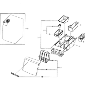 Drawer Assy Diagram and Parts List for WF395BTPAWR A2-0001 Samsung Washer