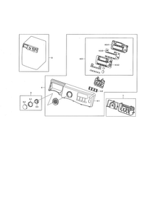 Control Panel Diagram and Parts List for WF461ABW XAA Samsung Washer
