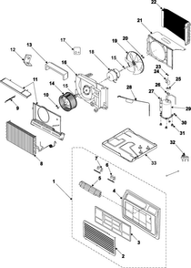 Chassis Assembly Diagram and Parts List for AW069CB XAA Samsung Air Conditioner