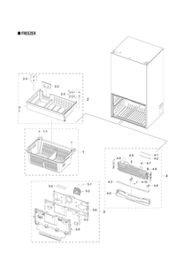 Part Location Diagram of DA97-21001A Samsung Drawer Tray Assembly