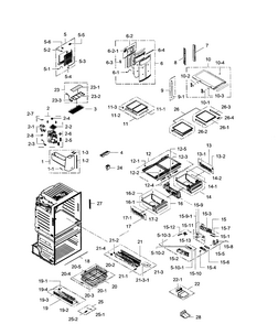 Fridge Diagram and Parts List for RF28JBEDBSG AA-0001 Samsung Refrigerator