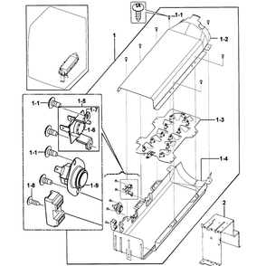 Heater Diagram and Parts List for DV218AEB XAA-0000 Samsung Dryer