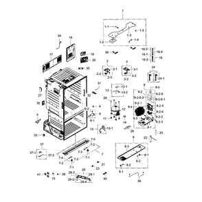 Cabinet Diagram and Parts List for RF323TEDBBC AA-04 Samsung Refrigerator