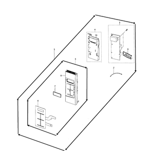 Control Panel Diagram and Parts List for SMH1926W XAA-0000 Samsung Microwave