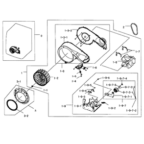 Motor Assembly Diagram and Parts List for DV448AEP XAA-02 Samsung Dryer