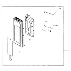 Control Panel Diagram and Parts List for ME21F707MJT AA-00 Samsung Microwave