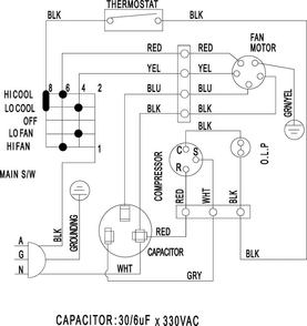 Wiring Diagram Diagram and Parts List for AW05280K XAA Samsung Air Conditioner