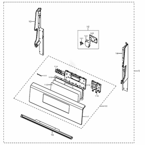 Assembly Control Diagram and Parts List for NX58M6850SG (AA)(0001) Samsung Range