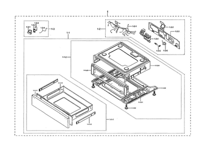 Drawer Assembly Diagram and Parts List for NX58R9421SS AA-00 Samsung Range