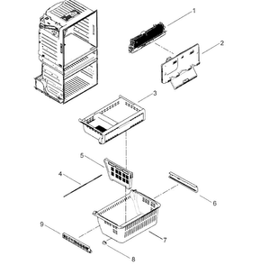 Part Location Diagram of 9101 Samsung Refrigerator Water Filter