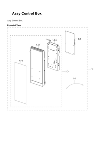 Control Box Assembly Diagram and Parts List for ME21B706B12 AA-00 Samsung Microwave