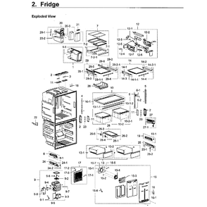 Fridge Diagram and Parts List for RF28K9380SG AA-01 Samsung Refrigerator