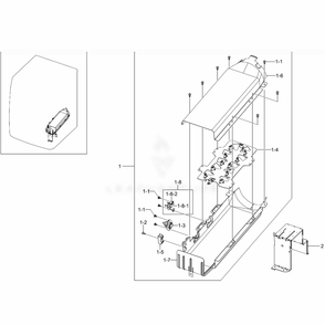 Assembly Ductheater Diagram and Parts List for DV5451AEW (XAC)(0003) Samsung Dryer