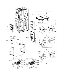 Freezer Diagram and Parts List for RF23J9011SR AA-0005 Samsung Refrigerator