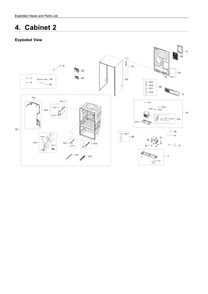 Cabinet 2 Diagram and Parts List for RF28R6221SR AA-00 Samsung Refrigerator