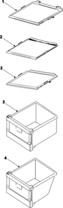 Freezer Shelves Diagram and Parts List for RS2577BB XAA Samsung Refrigerator