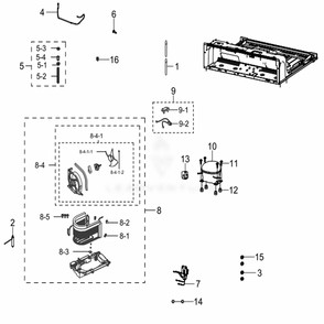 Cycle Diagram and Parts List for RF23J9011SG (AA)(0007) Samsung Refrigerator