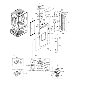 Fridge Door L Diagram and Parts List for RF28HFEDTWW AA-01 Samsung Refrigerator