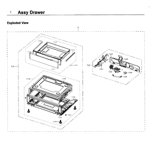 Drawer Diagram and Parts List for NX58K9850SG AA-0000 Samsung Range