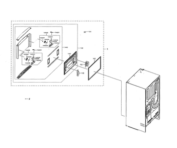 Freezer Door Diagram and Parts List for RF28R7351SR AA-00 Samsung Refrigerator