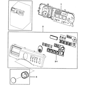 Control Panel Diagram and Parts List for WF209ANW XAA-0000 Samsung Washer