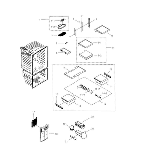 Refrigerator Diagram and Parts List for RFG296HDWP XAA-0002 Samsung Refrigerator