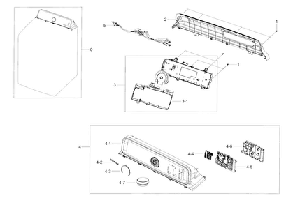 Part Location Diagram of DC97-18718B Samsung Touchpad Control Panel - White