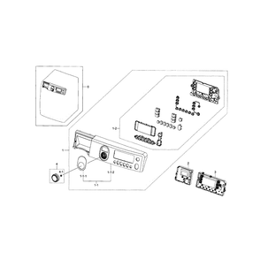 Control Panel Diagram and Parts List for WF448AAP XAA-05 Samsung Washer
