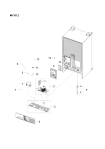 Cycle Parts Diagram and Parts List for RS28A500ASR AA-00 Samsung Refrigerator