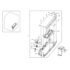 Heater Assembly Diagram and Parts List for DV363EWBEUF A1-0000 Samsung Dryer