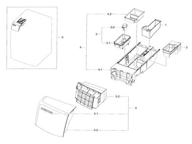 Drawer Diagram and Parts List for WF433BTGJWR A2-0000 Samsung Washer