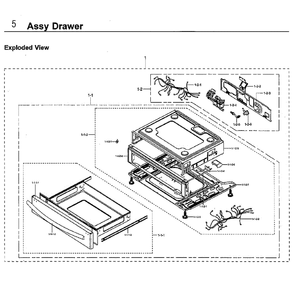Drawer Diagram and Parts List for NX58H9500WS AA-01 Samsung Range